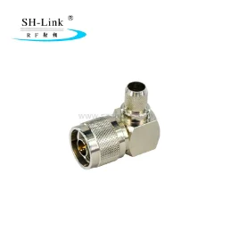 OEM right angle N plug type connector for LMR240cable,brass material